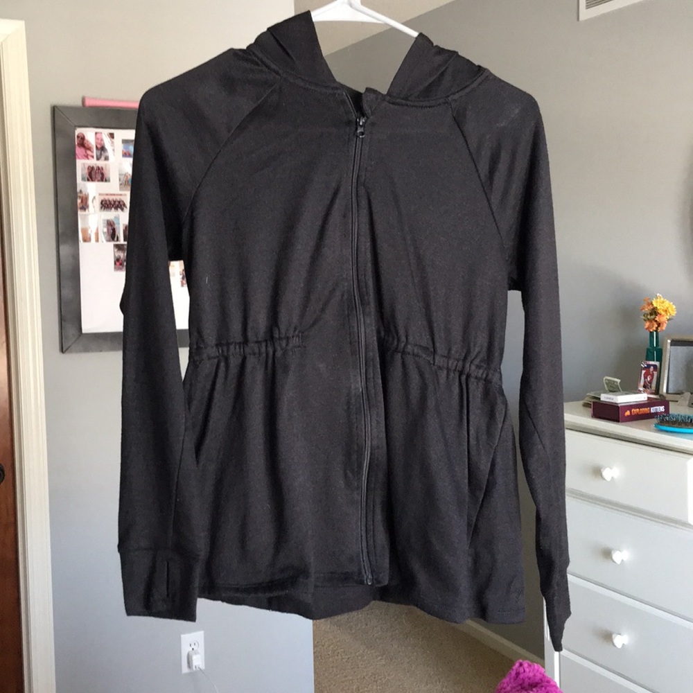 OLD NAVY ACTIVE BLACK ZIP UP LONGSLEEVE